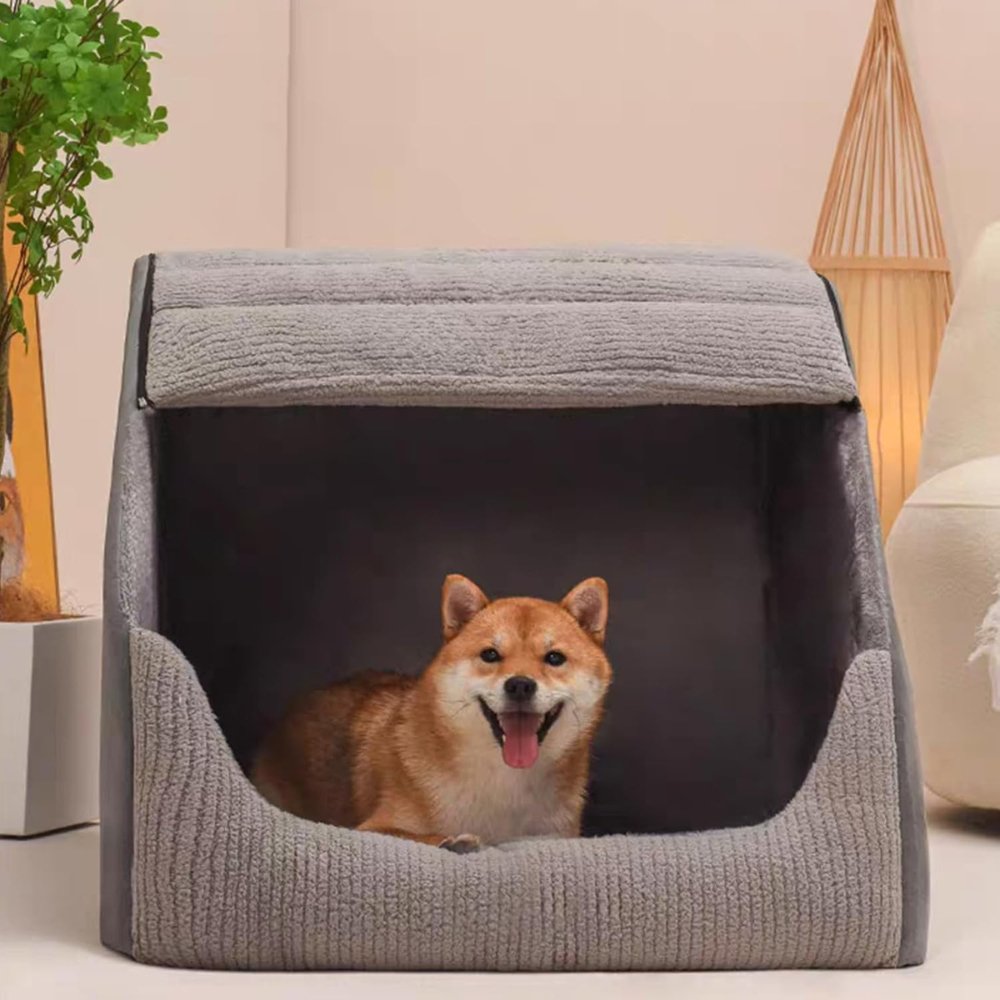 CozyNest Enclosed Dog Bed With Cozy Warmth For Dogs