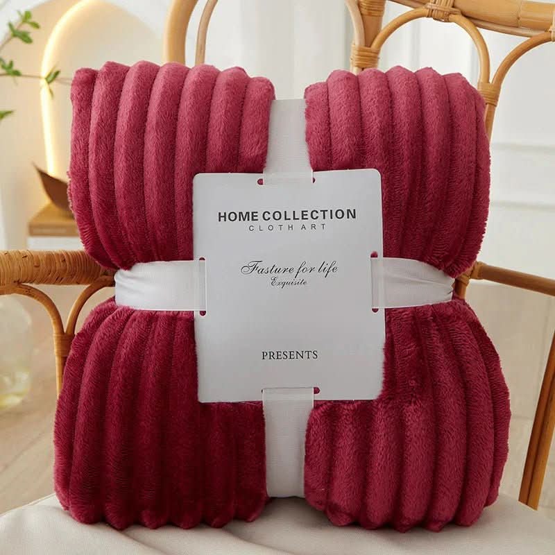 Pătură lată din fleece flanelat StripeNest cu model în dungi