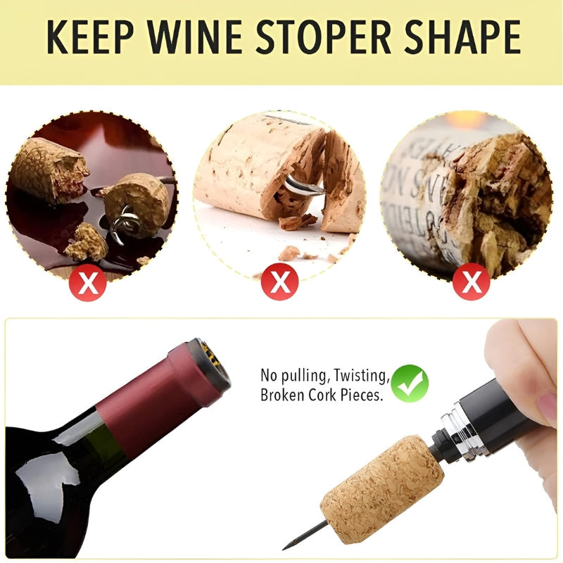 Müheloses Flaschenöffnen mit Luftdruck-Weinöffner