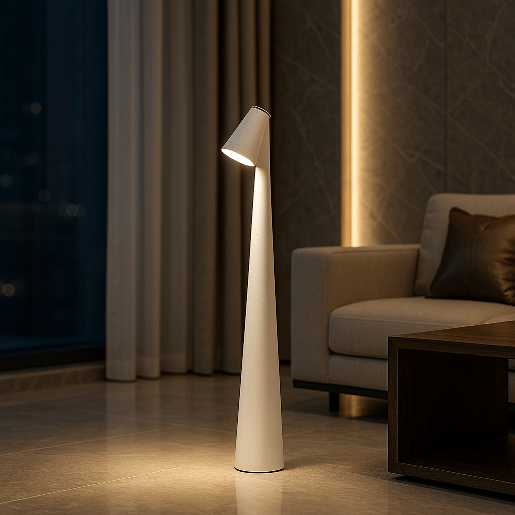 LumaNova Genopladelig Bordlampe med Moderne Design og Lang Batterilevetid