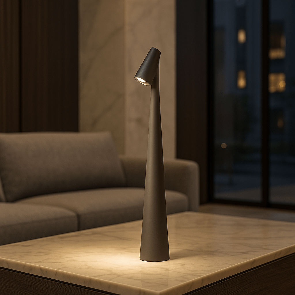 LumaNova Genopladelig Bordlampe med Moderne Design og Lang Batterilevetid