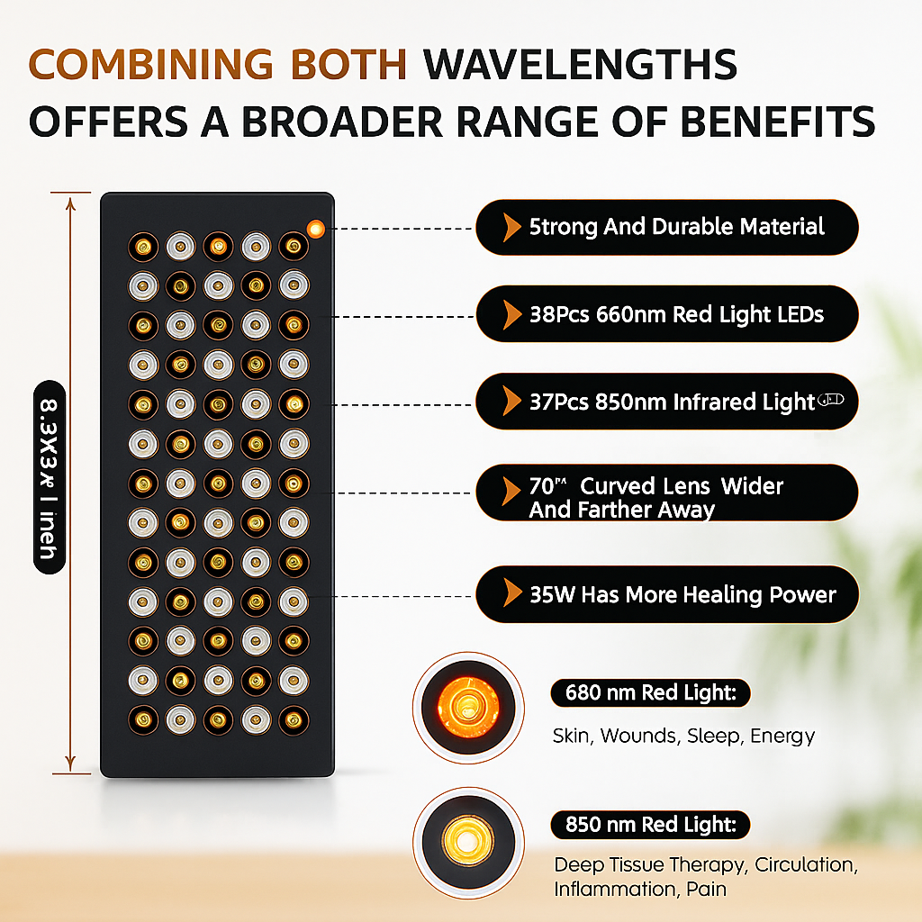 Flexible Red Light Therapy Lamp for Home and Personal Use