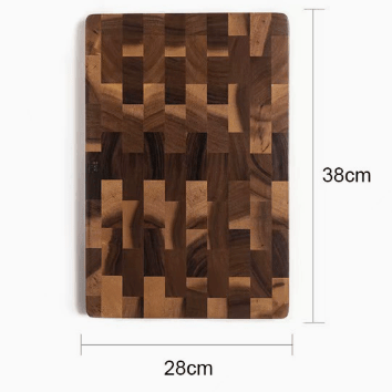 Tagliere in legno di acacia antibatterico con design a scacchiera di TimberHaven