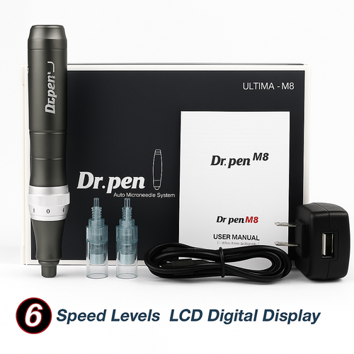 ApexDerm Pro Ultima M8 Mikroiğneleme Dermapen USB Şarjlı, 5 Kartuş 32 Pin