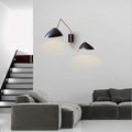 Marcellin vägglampa med två armar och anksnäbb, svängbara armar från Arverne Lighting Retro Mid Century Modern vägglampa