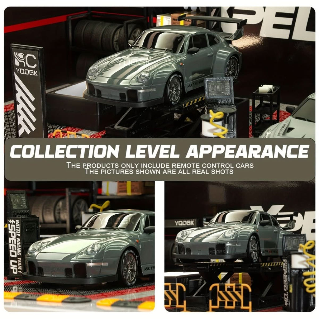 ماشین دریفت کنترلی AeroPulse مقیاس 1:24 با چراغ‌های LED روی چرخ‌ها و چهارچرخ محرک