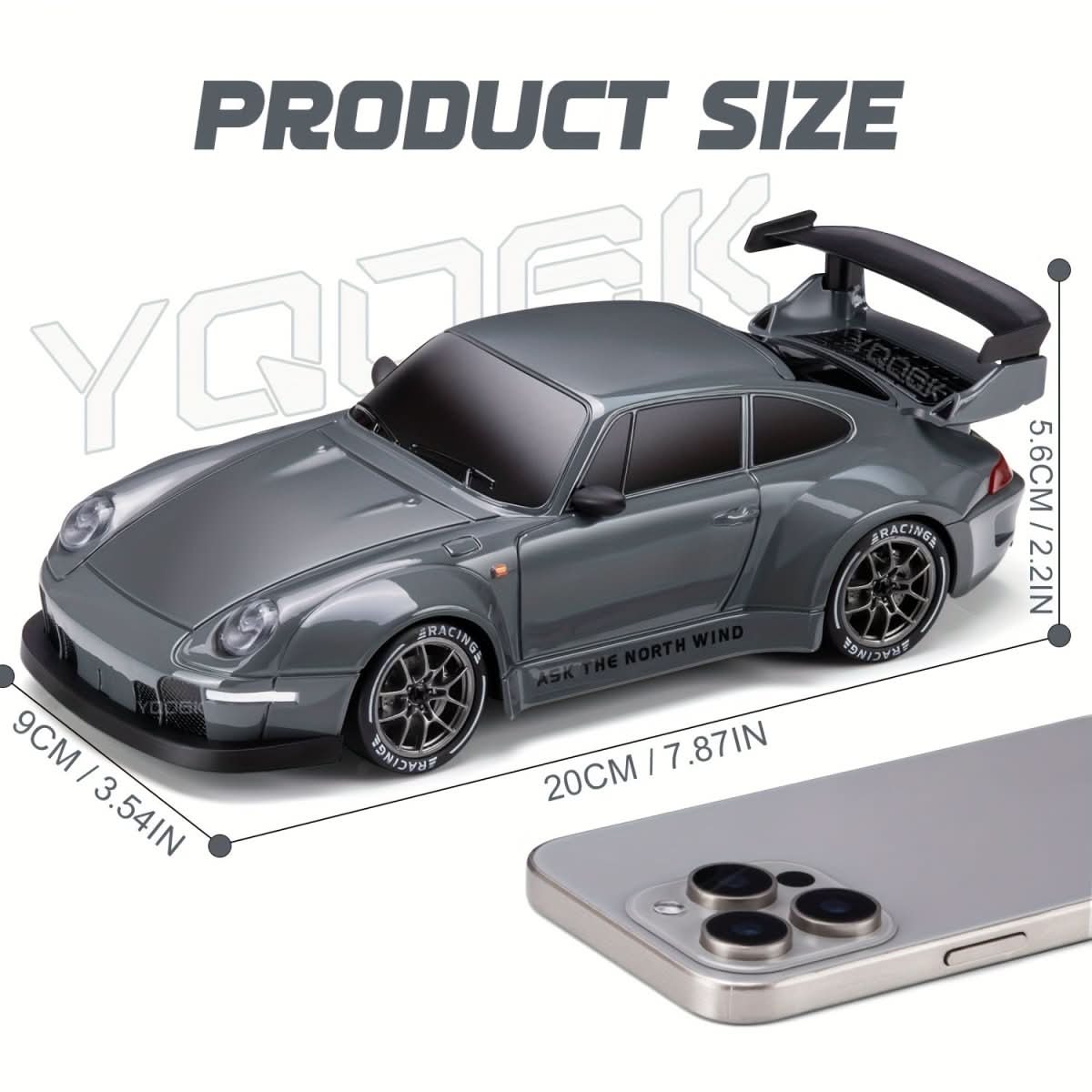 AeroPulse 1:24 Scale RC Drift Car With LED Wheels And 4WD