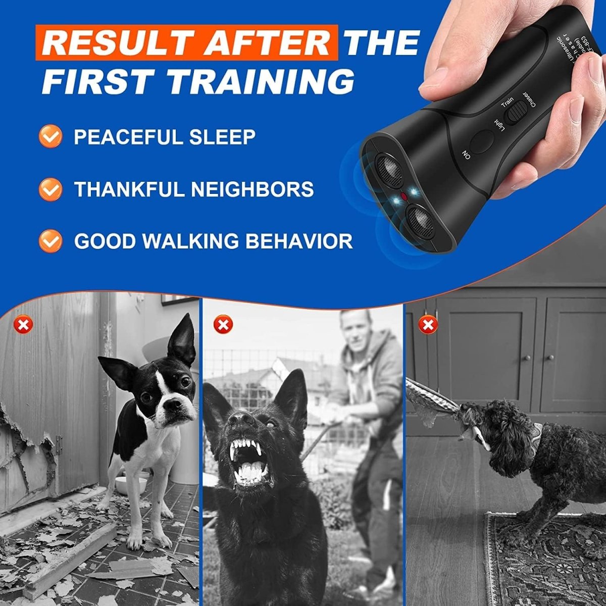 AeroGuard Ultrasonic Bark Deterrent For Dogs Indoor Use