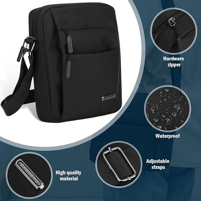 کیف دوشی مردانه ضدآب CityGuard با طراحی ضد سرقت