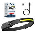 NovaLume COB LED čelovka s USB dobíjecí baterií a senzorem