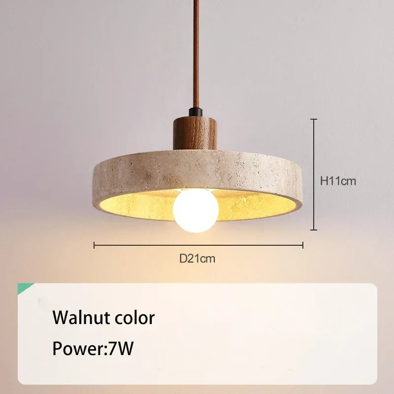 TerraLume Natural Stone Pendant Light With E27 LED