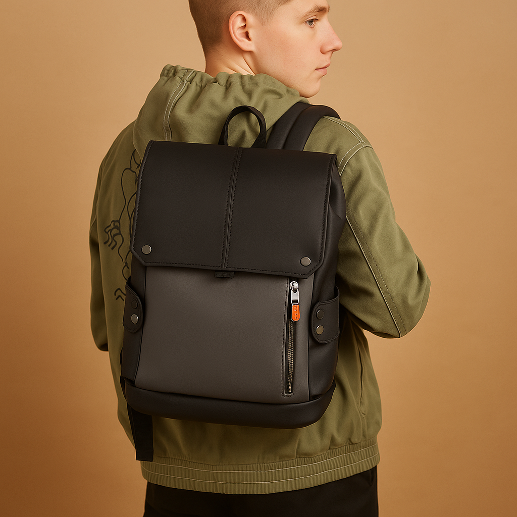 Waterproof Leather Laptop Backpack for Men NovaTrail