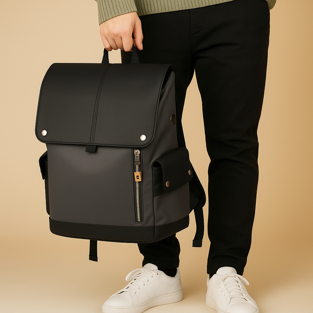 Waterproof Leather Laptop Backpack for Men NovaTrail