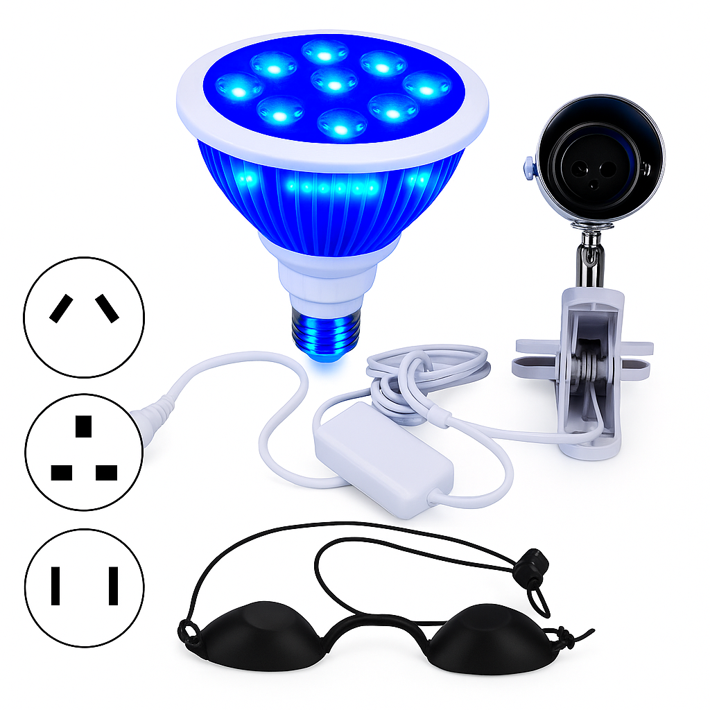 Bombilla de Terapia de Luz Azul NovaGlow 460nm Lámpara de Belleza para Cuidado de la Piel